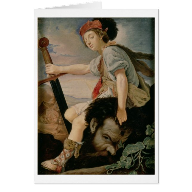 Cartão David com a cabeça de Goliath (Frente)