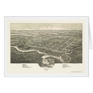 Cartão Davis, mapa panorâmico de WV - 1898