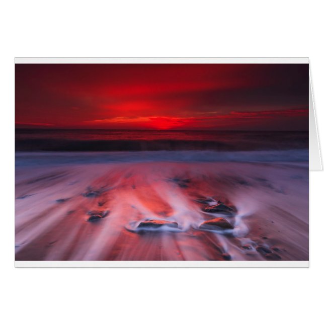 Cartão Dawn Sobre O Mar Tempestade (Frente Horizontal)
