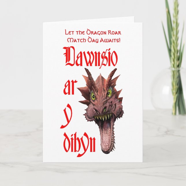 Cartão Dawnsio ar y dibyn. Brincando com Fogo. (Frente)