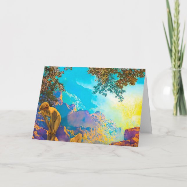 Cartão Daybreak Maxfield Parrish (Frente)