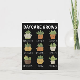 Cartão Daycare cultiva planta educadora infantil Dayca