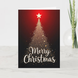 Cartão Dazzling Sparkle Tree Christmas card