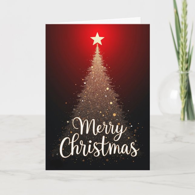 Cartão Dazzling Sparkle Tree Christmas card (Frente)