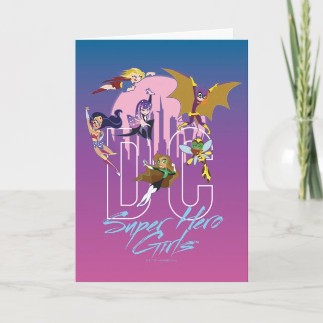 Cartão DC Super Hero Girls Skyline (Frente)