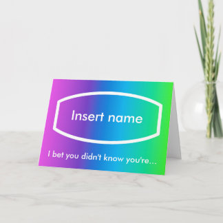 Cartão de 100.000.000 segundos (frente personaliza