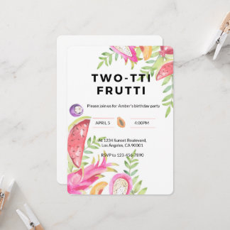 Cartão de 2º Aniversário da TWO-TTI FRUTTI para Me