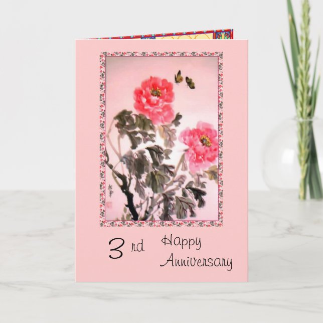cartão de 3º aniversário (Frente)