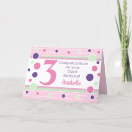 Cartão de 3º aniversário personalizado!