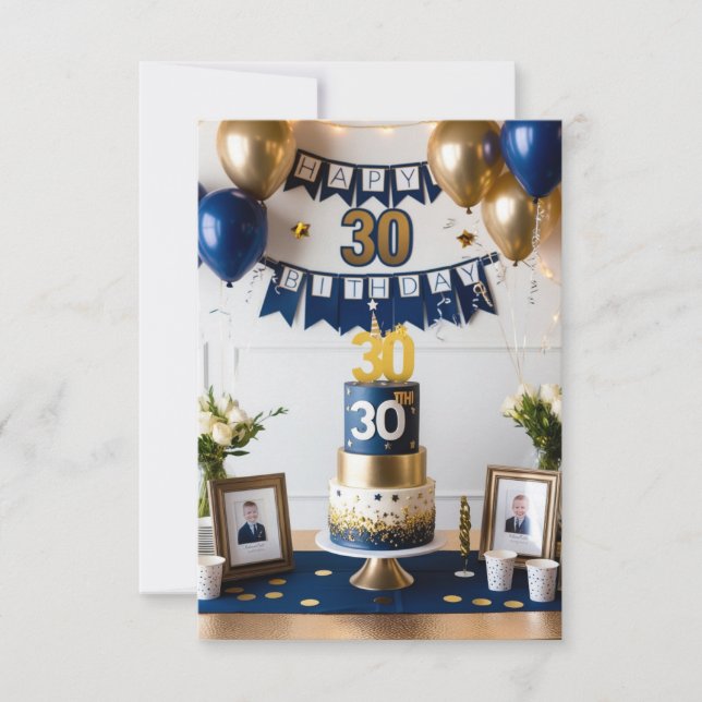 cartão de 30º aniversário do filho (Frente)