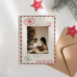 cartão de 3 fotos<br><div class="desc">Nossa coleção de "correio aéreo vintage" contém selos de correio vintage bonitos para feriados,  com sua própria foto e script prontos para personalização fácil. Verifique em nossa loja mais itens desta coleção.</div>