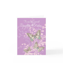 Cartão de 45 anos de filha