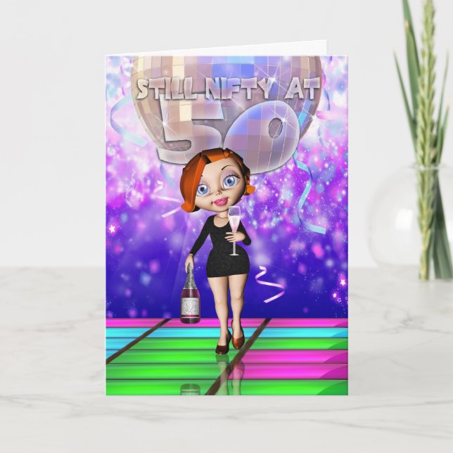 Cartão de 50º aniversário - ainda frouxo aos 50 (Frente)