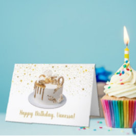 Cartão de 50.º aniversário bonito, personalizado