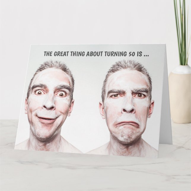 Cartão de 50.º aniversário gigante para marido (ve (Frente)