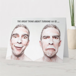 Cartão de 50.º aniversário gigante para marido (ve