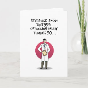 Cartão de 50.º aniversário para mulheres