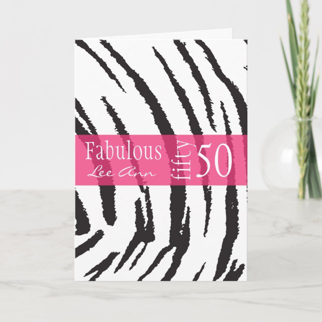 Cartão de 50.º aniversário para mulheres "baby boo (Frente)