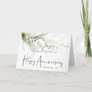 Cartão de 5 de 5 Anos Eucalyptus para Esposa