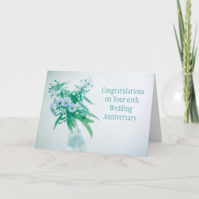 Cartão de 65º Aniversário de Casamento (Frente)