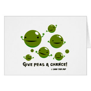 Cartão Dê a ervilhas uma possibilidade