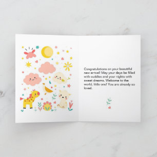 Cartão de Abertura Dobrável de Bebê