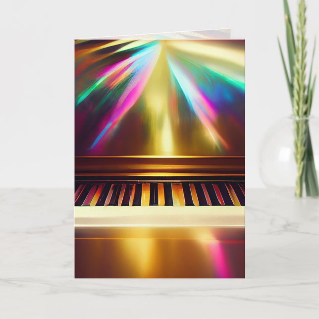 Cartão de Abertura/Nota de Piano, Teclado (Frente)