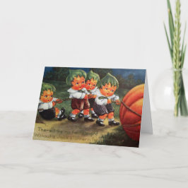 Cartão de abóbora personalizável para crianças do
