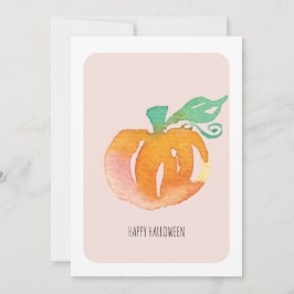 Cartão de Abóbora Pintado Feliz Halloween