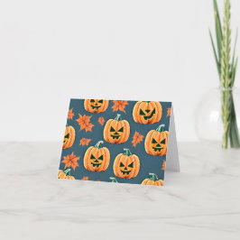 Cartão de Abóboras Jack-o'-lantern