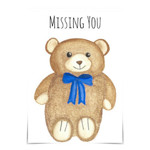 Cartão De Abraço Opa Bear "Missing You"