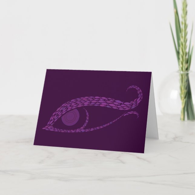 Cartão de Abstrato para Olhos de Peixe (Frente)