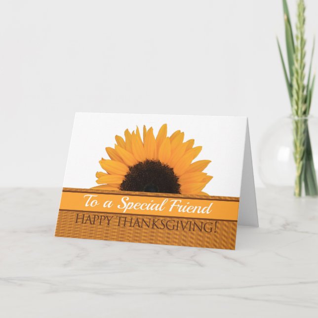 Cartão de Ação de Graças de Amigo Especial (Frente)