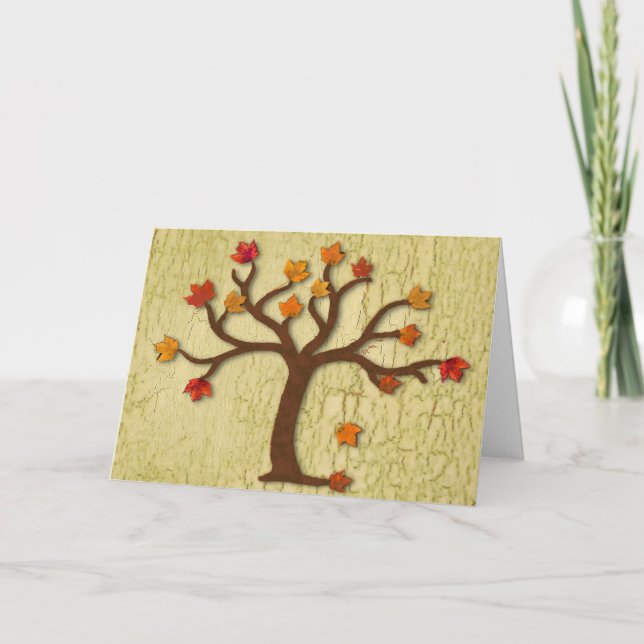 Cartão de Ação de Graças de outono (Frente)