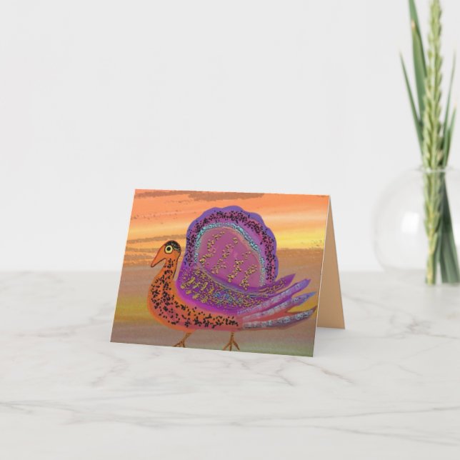 Cartão de Ação de Graças para a Turquia (Frente)