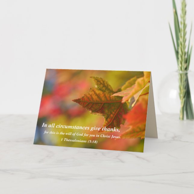 Cartão de Ação de Graças Religioso (Frente)