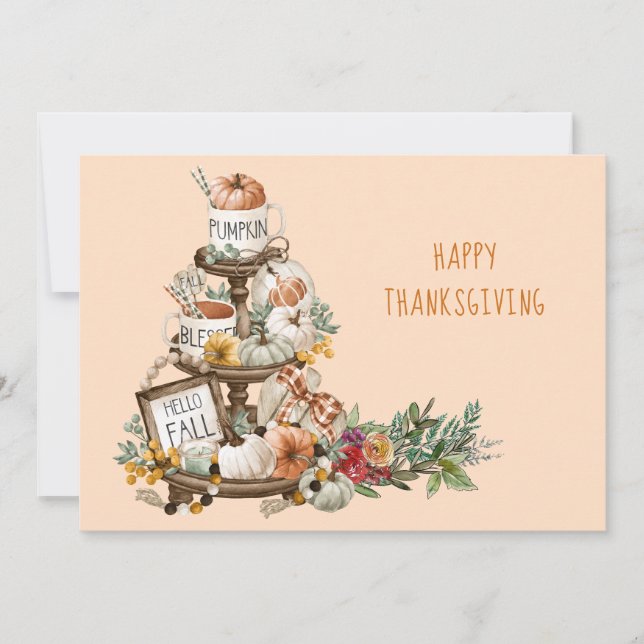 Cartão de Ação de Graças Russo (Frente)