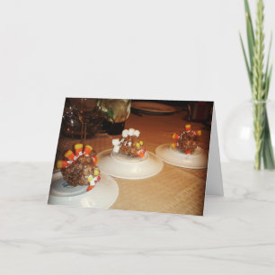 Cartão de Ação de Graças "Turkeys Crispy"