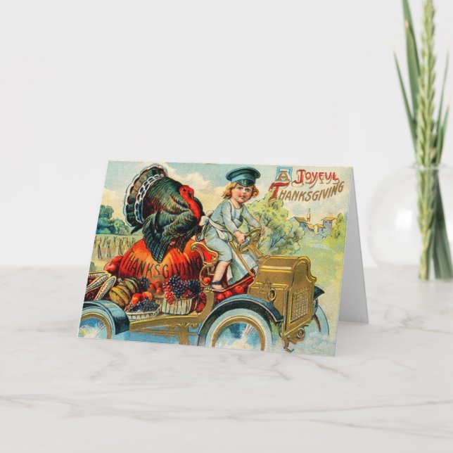 Cartão de Ação de Graças Vintage (Frente)