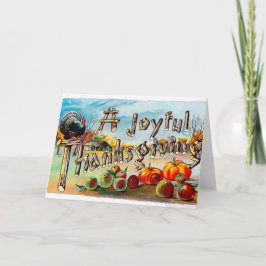 Cartão de Ação de Graças Vintage