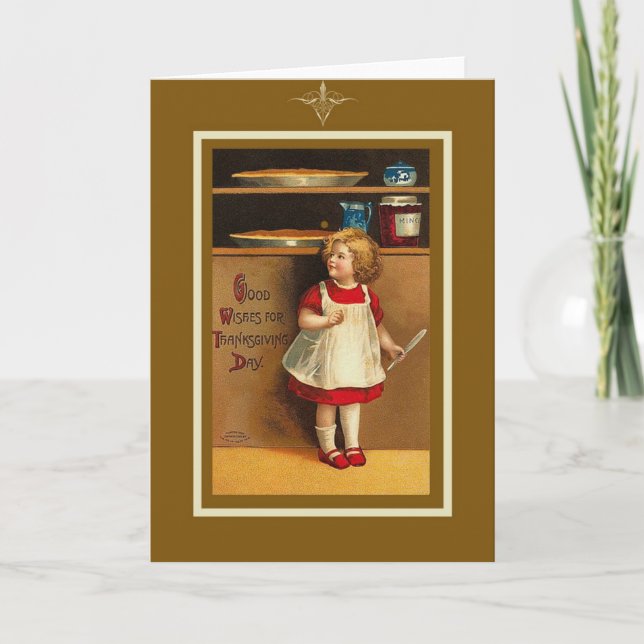 Cartão de Ação de Graças Vintage (Frente)