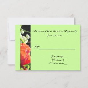 cartão de aceitação de casamento RSVP