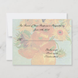 cartão de aceitação do casamento, van gogh girflow