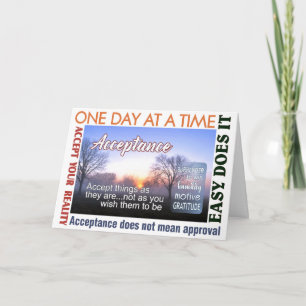 cartão de aceitação do slogan de recuperação 25