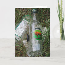 Cartão de Acolhimento de Vodca Polonesa Amizade Fa