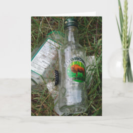 Cartão de Acolhimento de Vodca Polonesa Amizade Fa
