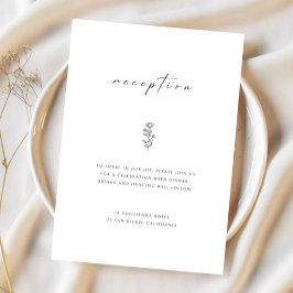 Cartão de Acompanhamento de Recepção de Casamento 