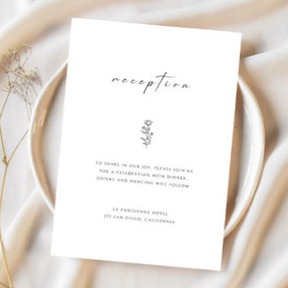 Cartão de Acompanhamento de Recepção de Casamento