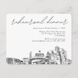 Cartão de Acompanhamento Jantar de Rehearsal Casam