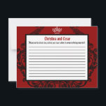 Cartão de Aconselhamento Escrito Framboesa Ornamen<br><div class="desc">Estas adoráveis Cartas de Aconselhamento Escrito são a adição perfeita a qualquer casamento. Basta entregar estas cartas aos seus convidados, juntamente com canetas Sharpie de ponta fina. Seus hóspedes podem anotar qualquer conselho que tenham para a nova noiva e noiva. Estas são impressas com tamanho de 4, 25" x 5,...</div>